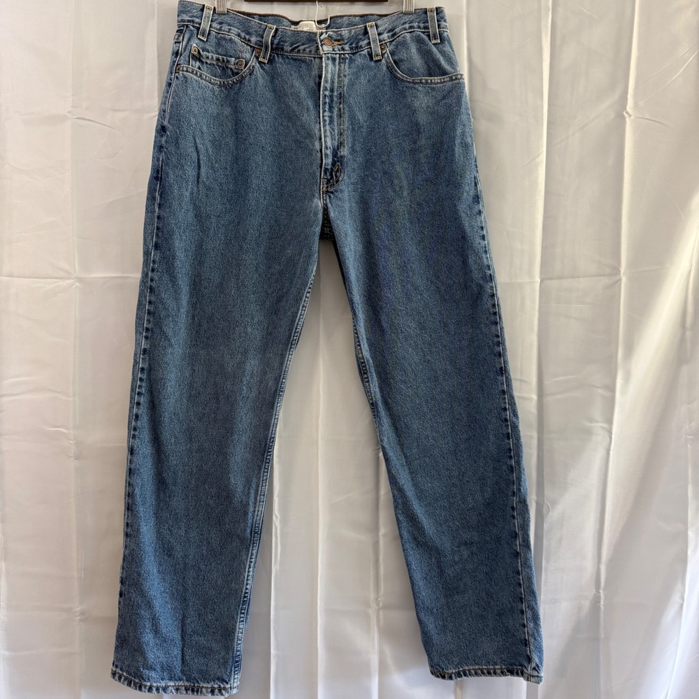 Vtg Levi Strauss Signature Mens Relaxed Fit Jeans Medium Wash‎ Blue 36x32 Denim